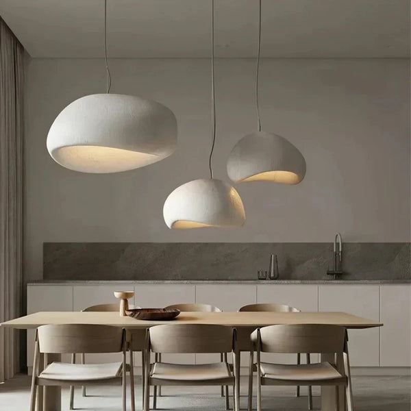 white resin cloud dome pendant lamp