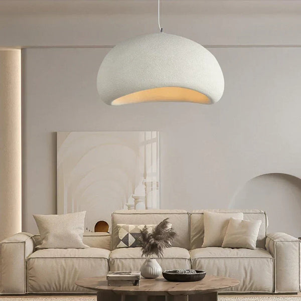 white resin cloud dome pendant lamp