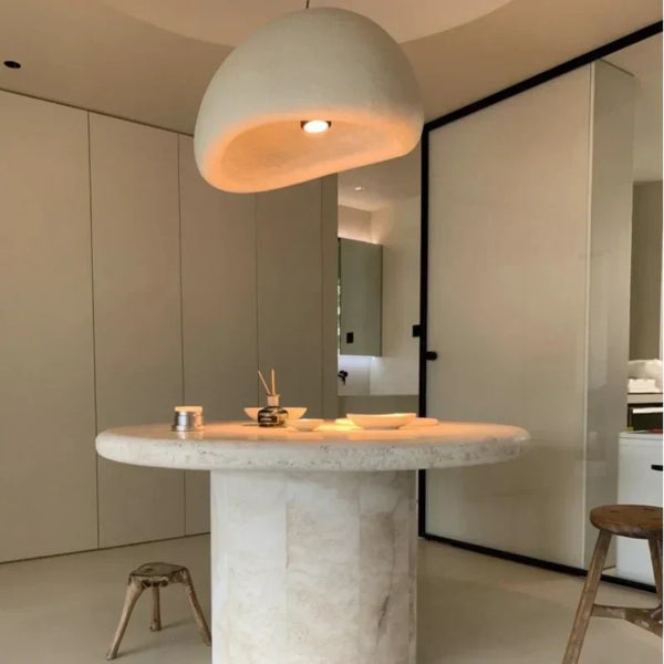 white resin cloud dome pendant lamp