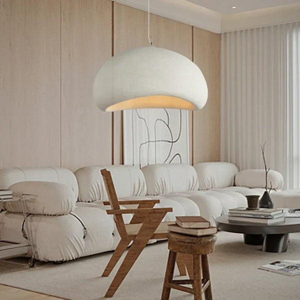 white resin cloud dome pendant lamp