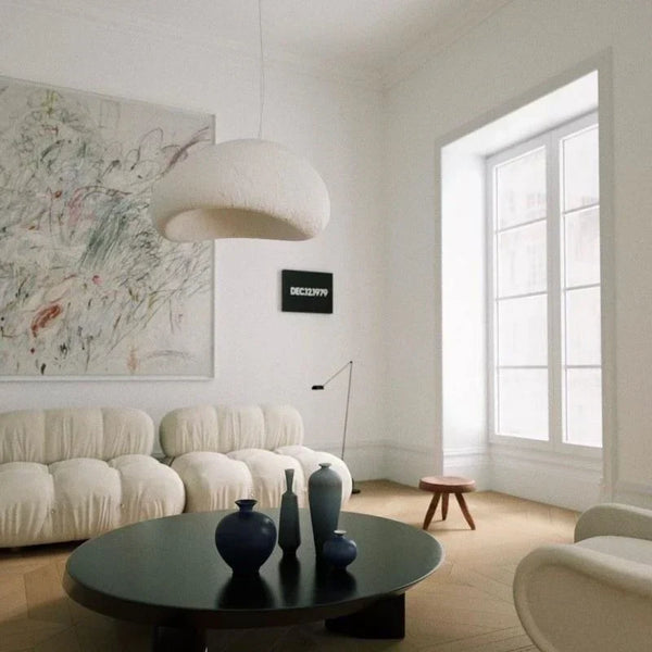 white resin cloud dome pendant lamp