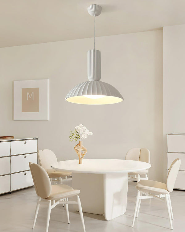 white resin led pendant light for dining room kitchen island