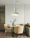 white resin led pendant light for dining room kitchen island