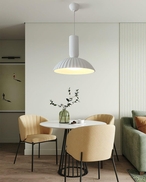 white resin led pendant light for dining room kitchen island