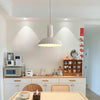 white resin led pendant light for dining room kitchen island