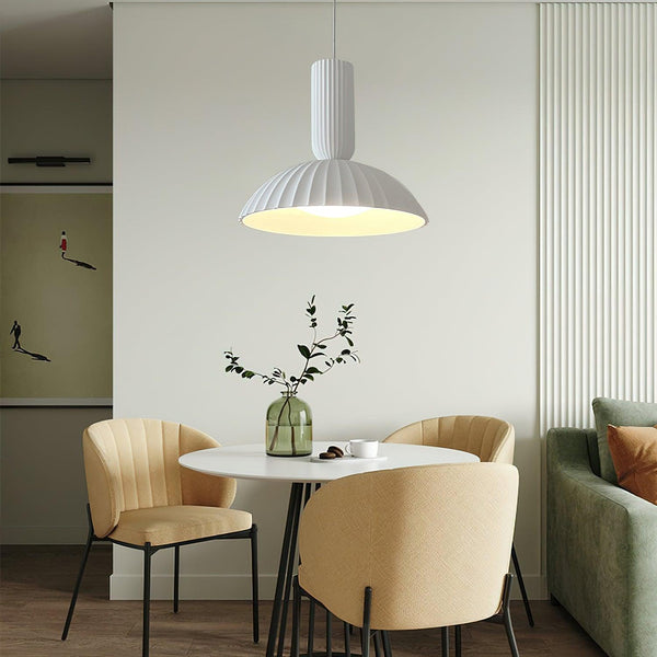 white resin led pendant light for dining room kitchen island