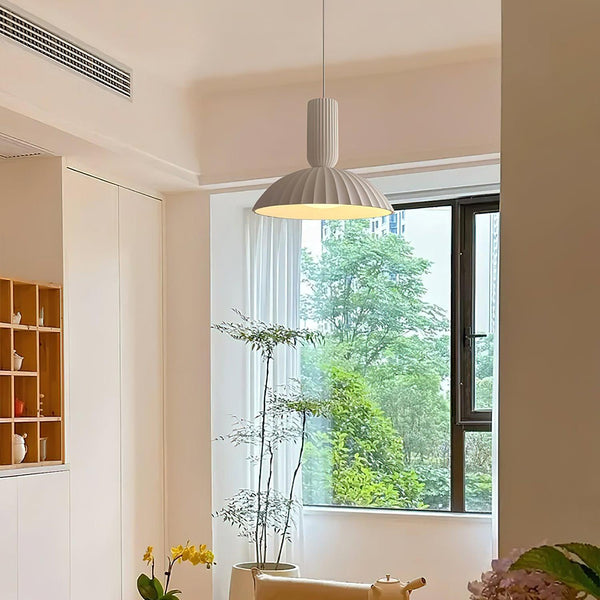 white resin led pendant light for dining room kitchen island