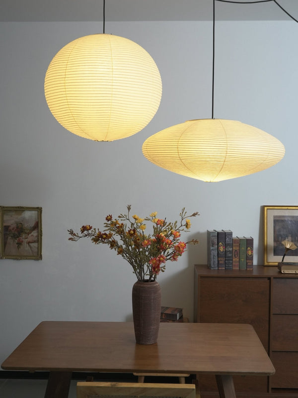 white washi paper cloud pendant lamp