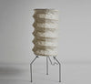 white washi paper origami floor lamp