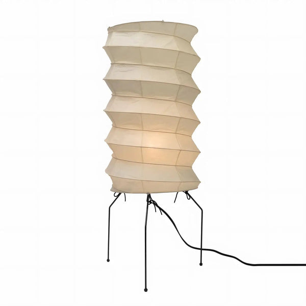 white washi paper origami floor lamp