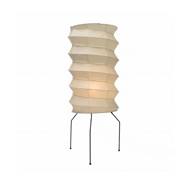 white washi paper origami floor lamp