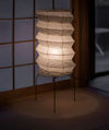 white washi paper origami floor lamp