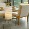 white washi paper origami floor lamp