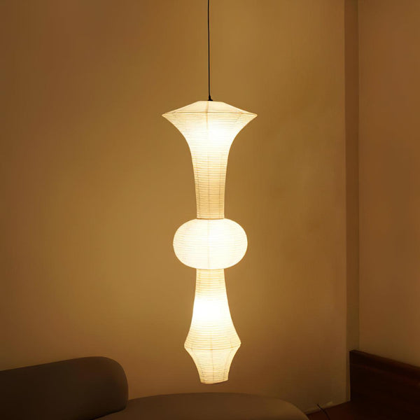 white washi paper pendant light for dining room and bedroom