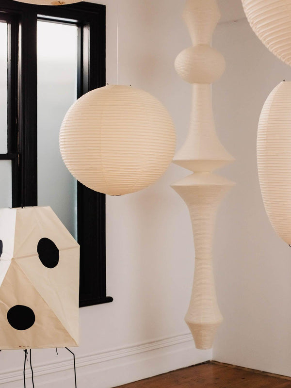 white washi paper pendant light for dining room and bedroom