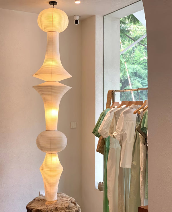 white washi paper pendant light for dining room and bedroom
