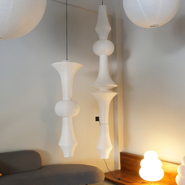 white washi paper pendant light for dining room and bedroom