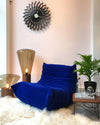 wood blown glass table lamp