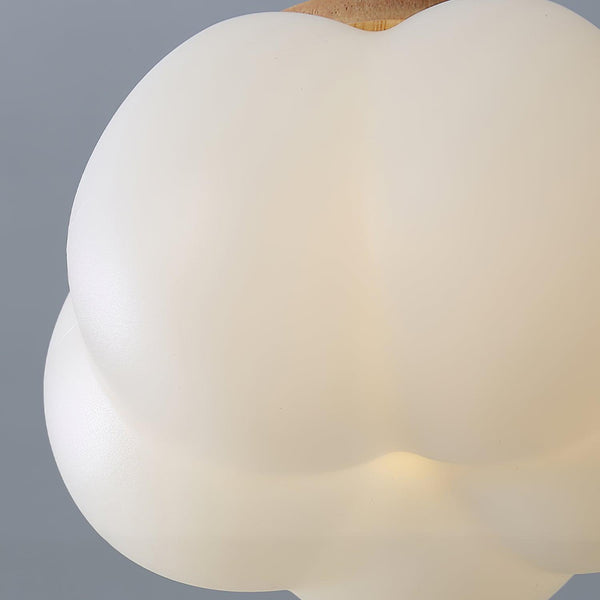 wood grain kapok flower flush mount ceiling light