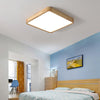 wooden geometric led ceiling light with acrylic shade