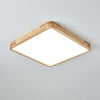 wooden geometric led ceiling light with acrylic shade