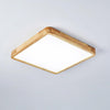 wooden geometric led ceiling light with acrylic shade