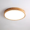 wooden geometric led ceiling light with acrylic shade