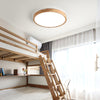 wooden geometric led ceiling light with acrylic shade