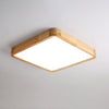 wooden geometric led ceiling light with acrylic shade