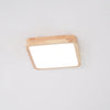 wooden geometric led ceiling light with acrylic shade