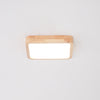 wooden geometric led ceiling light with acrylic shade
