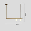 Minimalist Modern Linear Globe Pendant Lighting Copper Glass Kitchen Dining Room Light