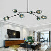 Globe Sputnik Industrial Glass Chandelier Modern Lighting With Customizable Color Shades