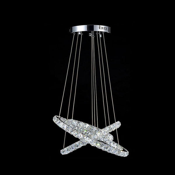 Luxury Crystal Led Chandelier 3 Tier Geometric Or Stacked Led Pendant Light