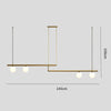 Minimalist Modern Linear Globe Pendant Lighting Copper Glass Kitchen Dining Room Light