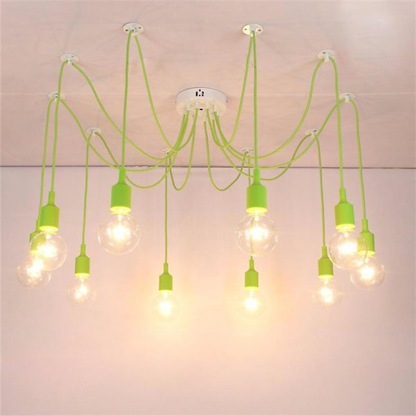 Cluster Spider Pendant Lighting 10 Heads Diy Adjustable Ceiling Lights