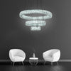 Modern 3 Tiers Circles Suspended Chandelier With Crystal Accents