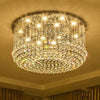 Glass Cicles Crystal Led Chandelier Drum Flush Mount Chandelier