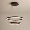 Modern Led Circular Chandelier Two Tier Minimalist Pendant Light
