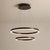 Modern Led Circular Chandelier Two Tier Minimalist Pendant Light
