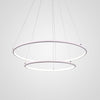 Modern Led Chandelier Minimalist 2 Ring Geometric Lights With Adjustable Height