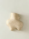 yellow travertine abstract wall sconce