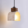 yellow travertine arched pendant light