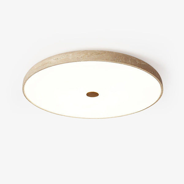 yellow travertine brass flush mount ceiling light