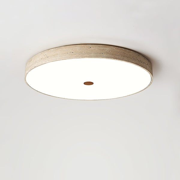 yellow travertine brass flush mount ceiling light