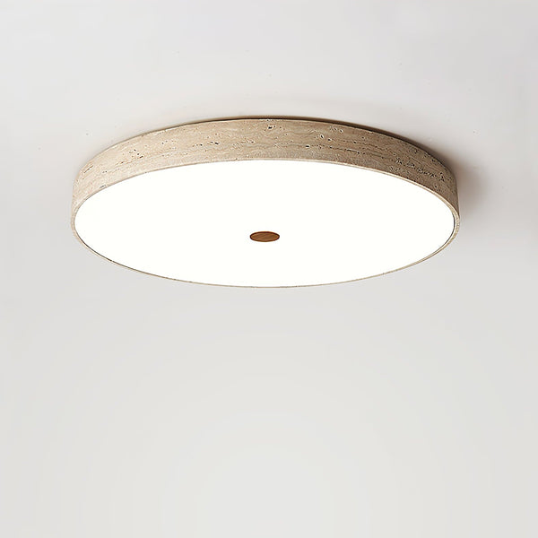 yellow travertine brass flush mount ceiling light