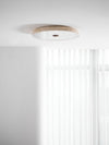 yellow travertine brass flush mount ceiling light