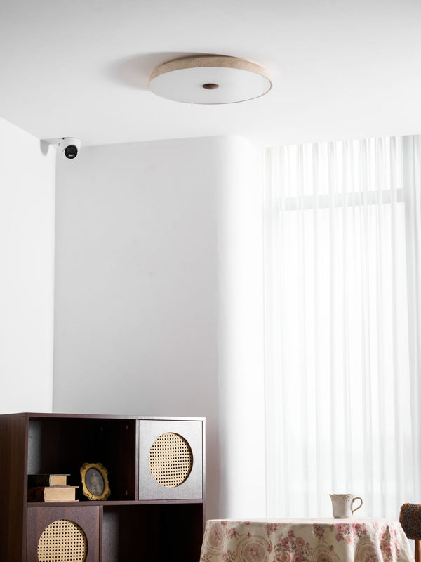 yellow travertine brass flush mount ceiling light