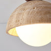 yellow travertine bud flush mount ceiling light