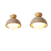 yellow travertine bud flush mount ceiling light